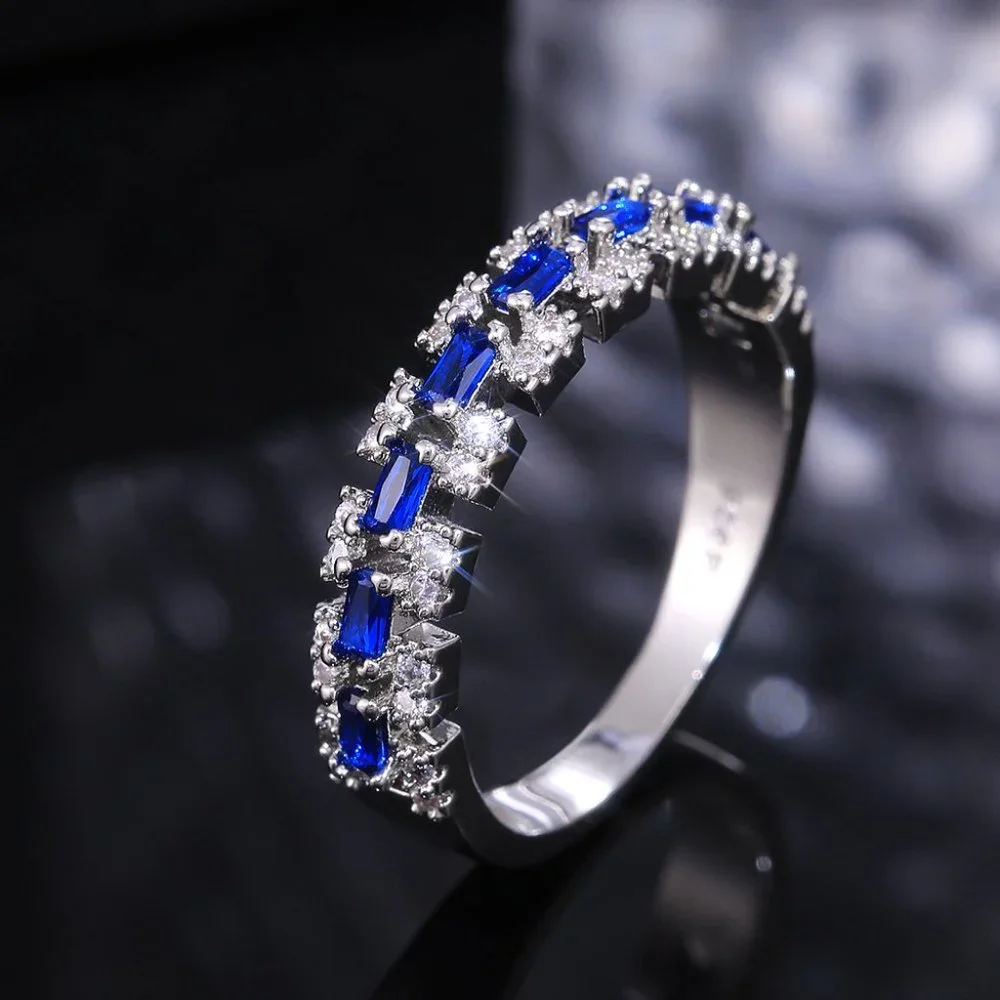 ✨ Dainty Gems Full Around Zircon Trendy Eternity Fashion Rings for Women, PD460
